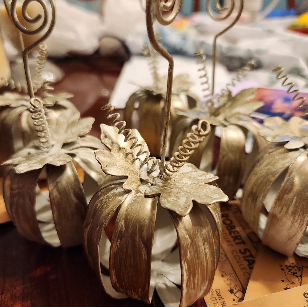 Robert Stanley Pumpkin Card Holders 7 Pieces - Picture 4 of 4